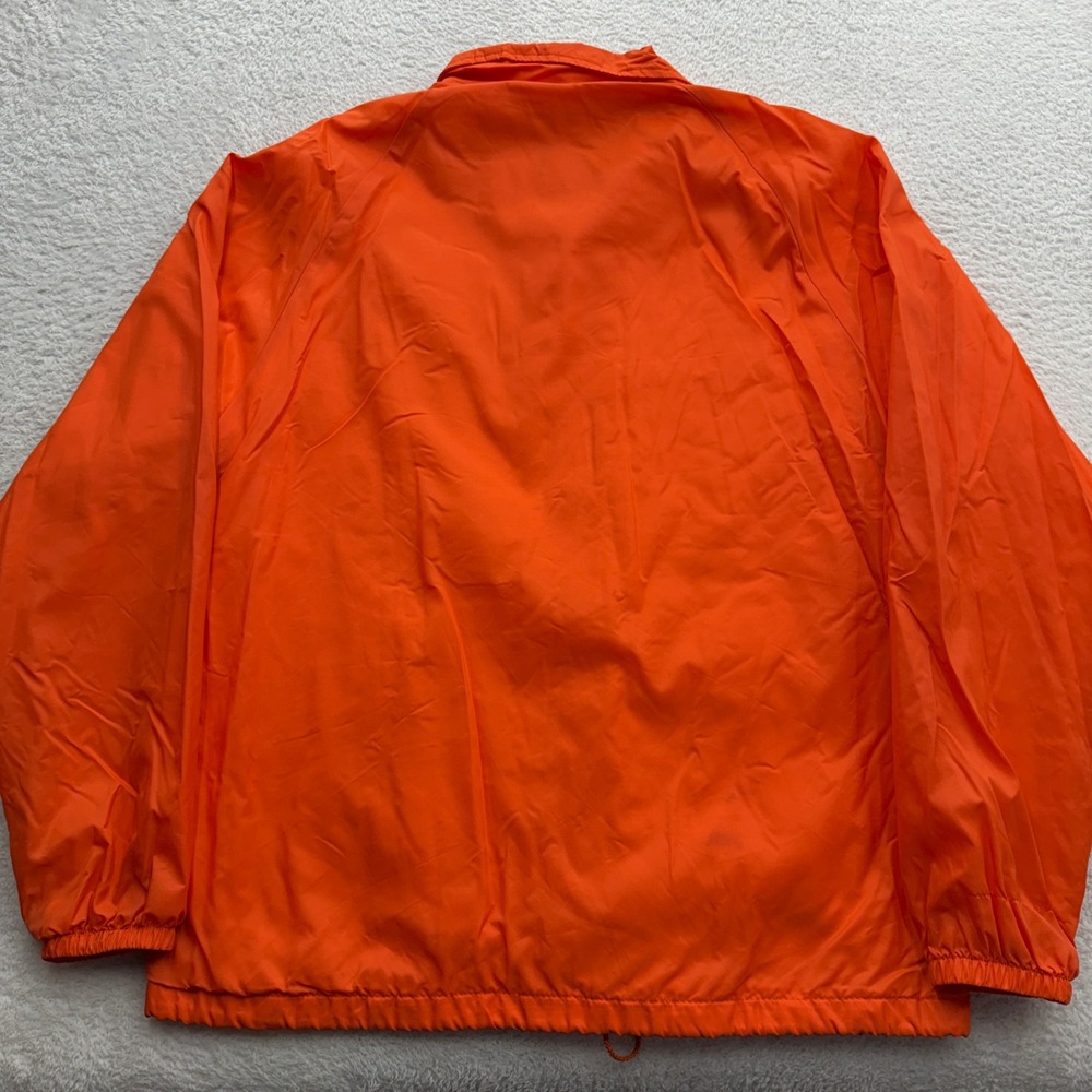 Vintage Artex Syracuse University Coaches Jacket Mens Large Orange Windbreaker - Picture 7 of 8